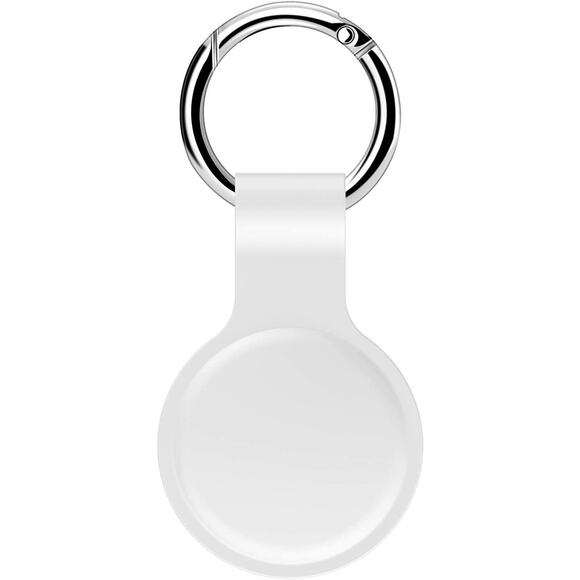 for AirTag Silicone Holder Case Cover Airtag Tracker Keychain Sleeve Shell White - Picture 5 of 9